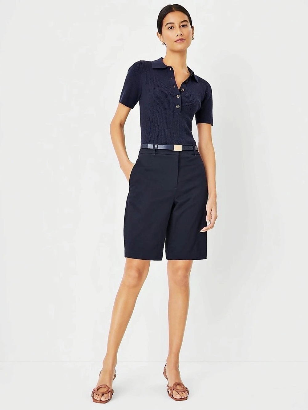 NWT Ann Taylor The Boardwalk Short~Atlantic Navy